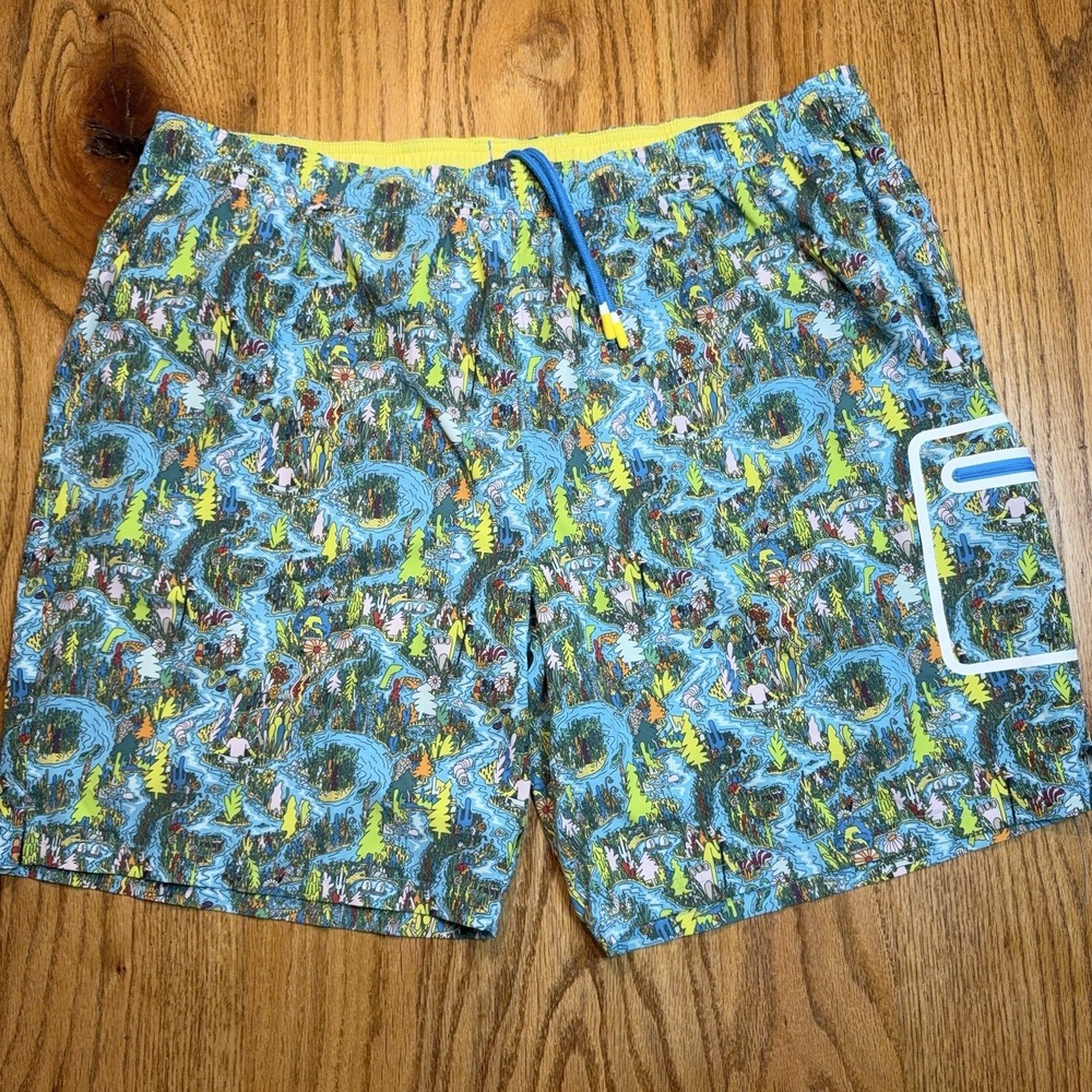 Bonobos‎ Fielder Hybrid Swim Trail Short Mens XXL 9" Mesh Liner Scenic Print